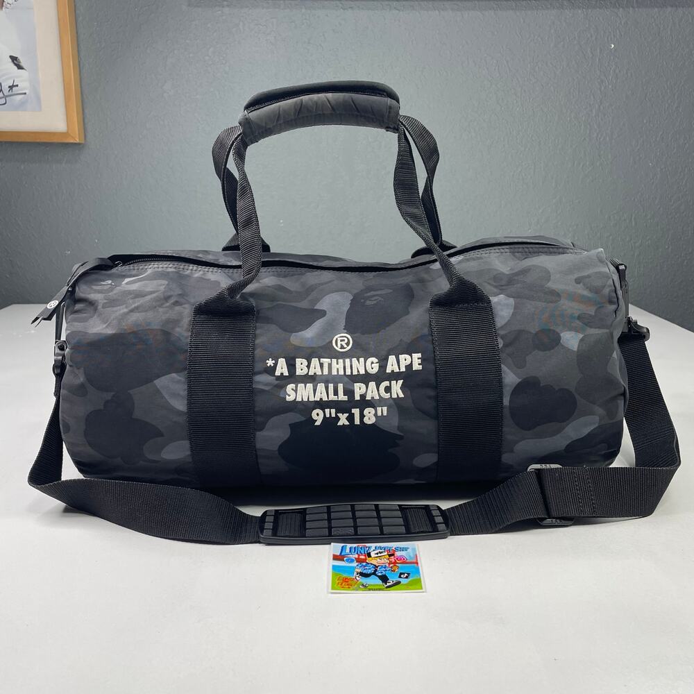 2007 BAPE Black Camo Boston Bag - NIGO ERA